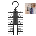 Zibuyu Tie Hanger Organizer for Wardrobe, 20 Non-Slip Clips, Rotating