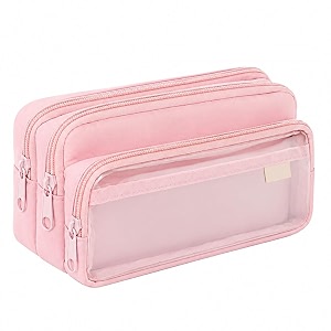ZIBUYU Large Capacity Pencil Case 4 Compartments