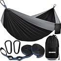 Zibuyu Hammock Swing for Adults, 200kg, Portable Camping Hanging Bed, Black