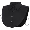 Zibuyu� Women Detachable Collar White Cotton Half Shirt Detachable False Shirt Collar Women and Girls