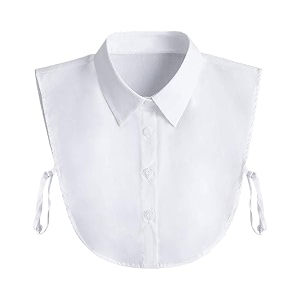 zibuyu women detachable collar white cotton half shirt detachable false shirt collar women and girls