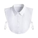 Zibuyu� Women Detachable Collar White Cotton Half Shirt Detachable False Shirt Collar Women and Girls