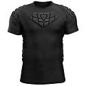 Zicac Men's Sports Shock Rash Guard Compression Padded Shirt Soccer Basketball Protective Gear Chest Rib Guards