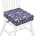 Zicac Portable Toddler Booster Seat for Dining Table, Safer Non-Slip Kids Booster Seat with Double Adjustable Straps, Washable Detachable Strong Support Increasing Cushion for Child (Purple Octopus)