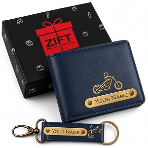 Zift Personalized Name Charm Leather Wallet