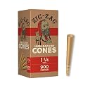 ZIG-ZAG Pre Rolled Cones 1 1/4 Size 900 Pack Unbleached