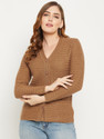 Zigo Self Design V Neck Casual Women