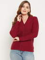 Zigo Self Design V Neck Casual Women