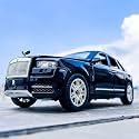 Exclusive Alloy Metal Pull Back Rolls Royce Phantom Diecast Metal Pullback Toy car with Openable Doors &amp; Light, Music Boys Gifts Toys for Kids (DC Rolls Royce CULLINAN 1: 22 Box), Black