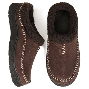 Zigzagger Mens Slip On Moccasin Slippers Indoor