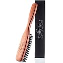 ZilberHaar Long Hair & Beard Brush, Stiff Boar Bristles, Natural Hardwood
