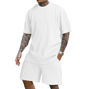 zilcon men39s 2 pieces outfits casual quarter zip polo shirt and shorts set athletic jogging summer tracksuit