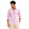 Zilcon Men39s Solid Coffee Brown Casual Cotton