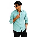 Zilcon Men39s Solid Coffee Brown Casual Cotton