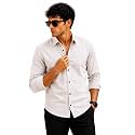 Zilcon Men39s Solid Coffee Brown Casual Cotton