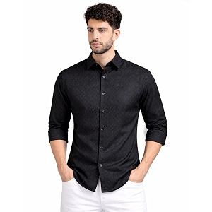 Zilcon Mens Textured Solid Color Long Sleeve