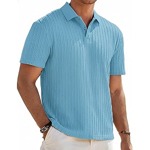 Zilcon Mens Casual Polo Shirt Summer Short