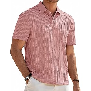 Zilcon Mens Casual Polo Shirt Summer Short
