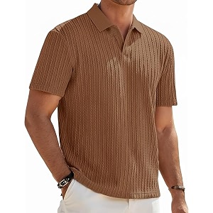 Zilcon Mens Casual Polo Shirt Summer Short