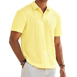 Zilcon Mens Casual Polo Shirt Summer Short