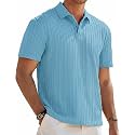 Zilcon Mens Casual Polo Shirt Summer Short