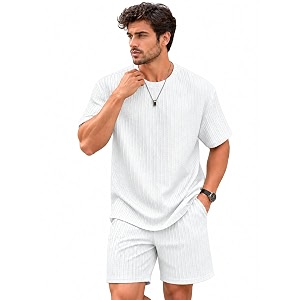 zilcon mens pajama sets short sleeve t shirts 2 piece shorts lounge sets pj summer sleepwear