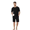 Zilcon Mens Pajama Sets Short Sleeve T Shirts 2 Piece Shorts Lounge Sets PJ Summer Sleepwear