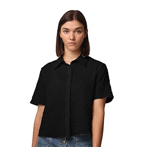 Zilcon Womens Half Sleeve Button Down Women