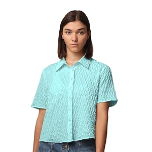 Zilcon Womens Half Sleeve Button Down Women