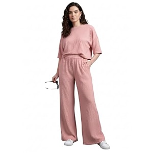 Zilcon Women Bricks Wool 2 Piece Sets