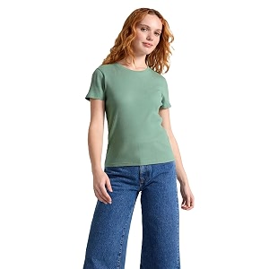 Zilcon Women Fashion Trendy Ribbed Round Neck