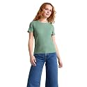 Zilcon Women Fashion Trendy Ribbed Round Neck