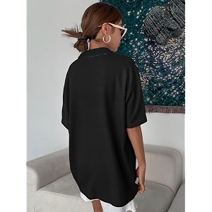 Zilcon Womens Half Sleeve Oversized Tshirt for
