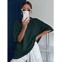 Zilcon Womens Half Sleeve Oversized Tshirt for