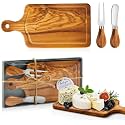 Ziliny 1 Sets Baby Shower Prizes Mini Charcuterie Board, Olive Wood Color