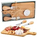 Ziliny 1 Sets Baby Shower Prizes Mini Charcuterie Board, Bamboo Color