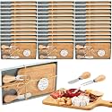 Ziliny 36 Sets Baby Shower Prizes Mini Charcuterie Board, Bamboo Color