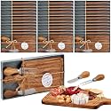 Ziliny 36 Sets Baby Shower Prizes Mini Charcuterie Board, Acacia Color