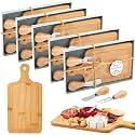 Ziliny 5 Sets Baby Shower Prizes Mini Charcuterie Board, Bamboo Color