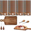 Ziliny 50 Sets Baby Shower Prizes Mini Charcuterie Board, Acacia Color