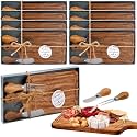 Ziliny 8 Sets Baby Shower Prizes Mini Charcuterie Board, Acacia Color