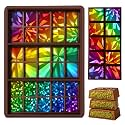 Ziliny Mixed 1 Pcs Holographic Chocolate Molds Valentine's Day Resin Silicone Chocolate Bar Deep Thick Molds for Galentine's Day DIY Baking Wax Melts Birthday Party Supplies (Large and Thick)
