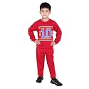 Winter Casual Wear Full Sleeve Cotton Blend Round Neck Printed Tracksuit For Kids
