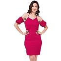 Zima Leto Womens Pink Polyester Bodycon Mini