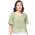 Zima Leto Womens Stylish Sheer Crop Top