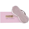 ZIMASILK 100% 22 Momme Pure Mulberry Silk Sleep Mask,Filled with 100% Mulberry Silk,Silk Wrapping Strap- Super Soft & Comfortable Sleep Eye Mask for Sleeping (Light Plum)