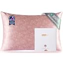 ZIMASILK 100% Pure Mulberry Silk Pillow Cases for Hair and Skin, Standard