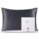 ZIMASILK 100% Pure Mulberry Silk Pillowcase for Hair and Skin Health,Soft and Smooth,Both Sides Premium Grade 6A Silk,600 Thread Count,with Hidden Zipper,1pc (Queen 20''x30'',Dark Gray)