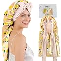 ZIMASILK Long Mulberry Silk Bonnet for Sleeping Women
