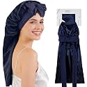 ZIMASILK Long Mulberry Silk Bonnet for Sleeping Women